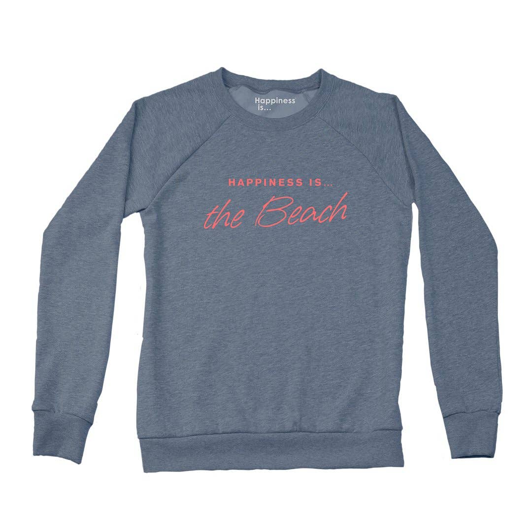 Happiness Is... - Wholesale Graphic Sweatshirt - Women's - Women's Beach Sweatshirts - 3 Colors0