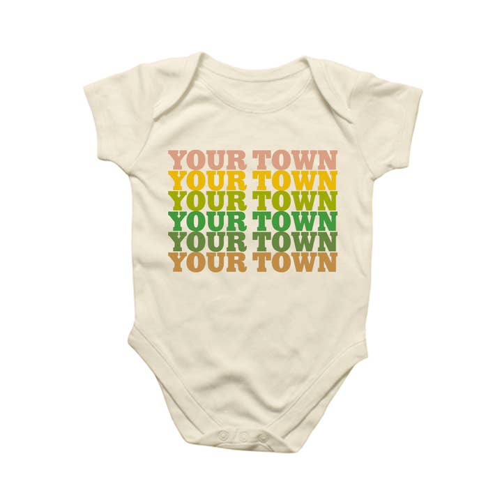 Rock Scissor Paper - Wholesale Bodysuit (Non-Footed) - Baby - Personalized City Baby Bodysuit - Supergraphics Repeat name 9