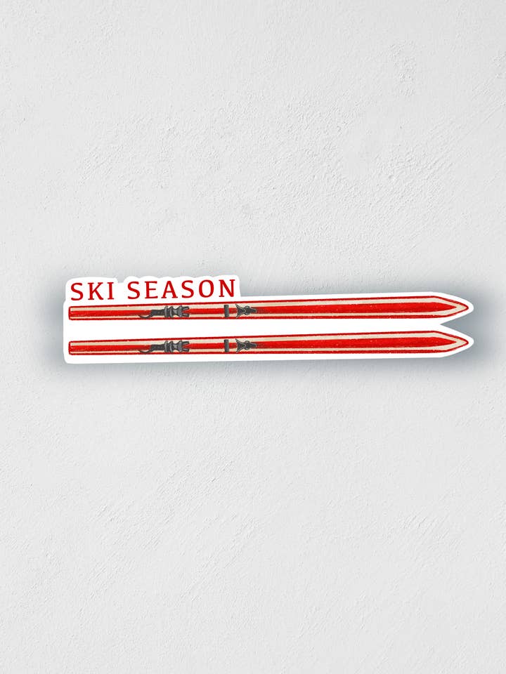 Ski Season Sticker for wholesale by Little Rocks Design