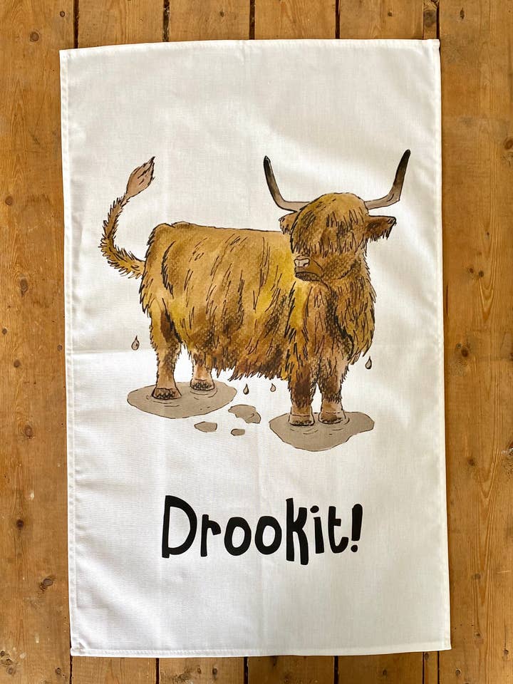 Blethering Beasties Tea Towel for wholesale by Jubbly Jock
