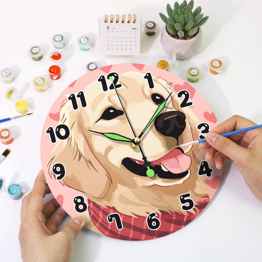 Paint Your Numbers - Wholesale DIY Craft Kit - Paint the Moment – Golden Pup Clock Kit22