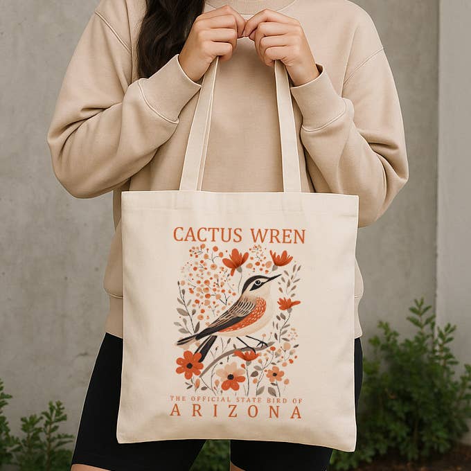 Saco de Tela com Pássaro do Estado do Arizona por atacado de DaisyChainDesignCo