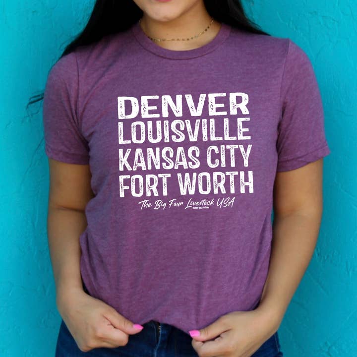 The Big Four Livestock Shows Tee - Heather Maroon for wholesale by Sweet Valley Tees