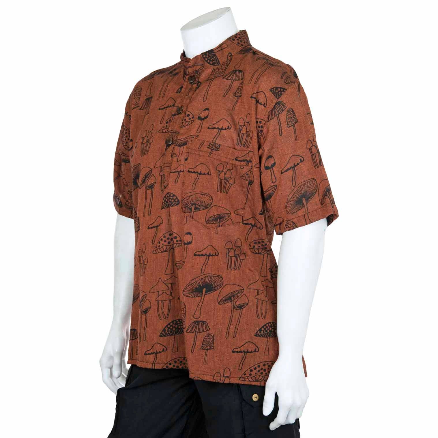 Siesta – wholesale Buttoned-down shirt – Men's – Mushroom Print Short Sleeved Kurta1