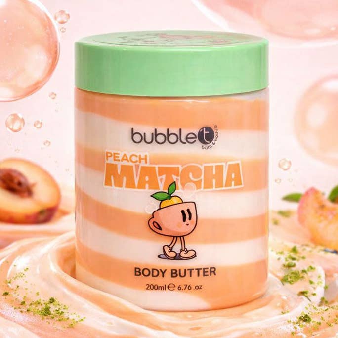 Peach Matcha Body Butter (200ml) for wholesale by Bubble T Cosmetics