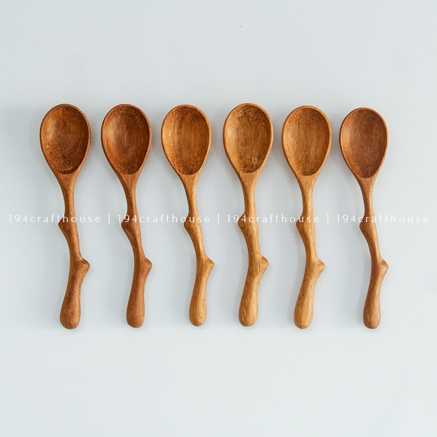 194 Craft House - Venta al por mayor Cucharas medidoras - Cucharas pequeñas medidoras de madera con mango en forma de rama7