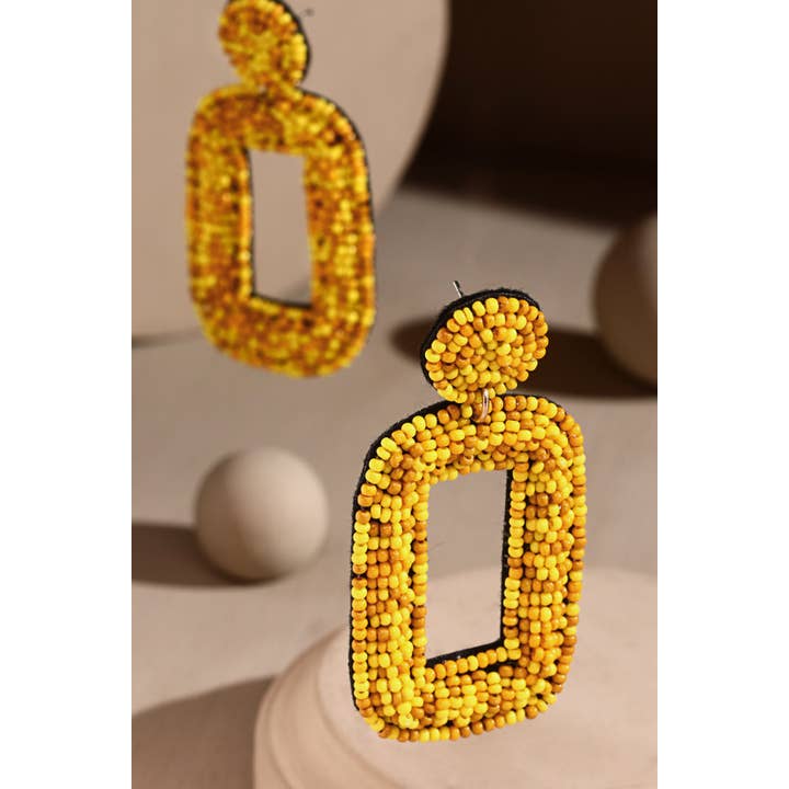 Urbanista Outlet - Wholesale Dangle Earrings - Rectangle Seed Beads Earrings
