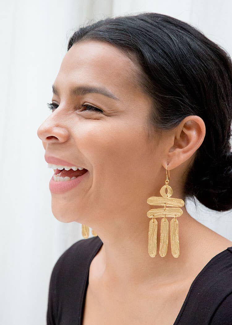 Lingua Nigra - Vente Boucles d'oreilles pendantes - Boucles d'oreilles Building A2