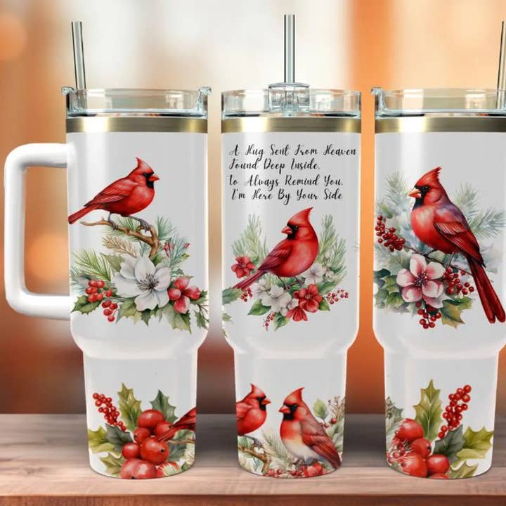 Cardinals 40oz Tumbler with Handle for wholesale by JAC Wholesale