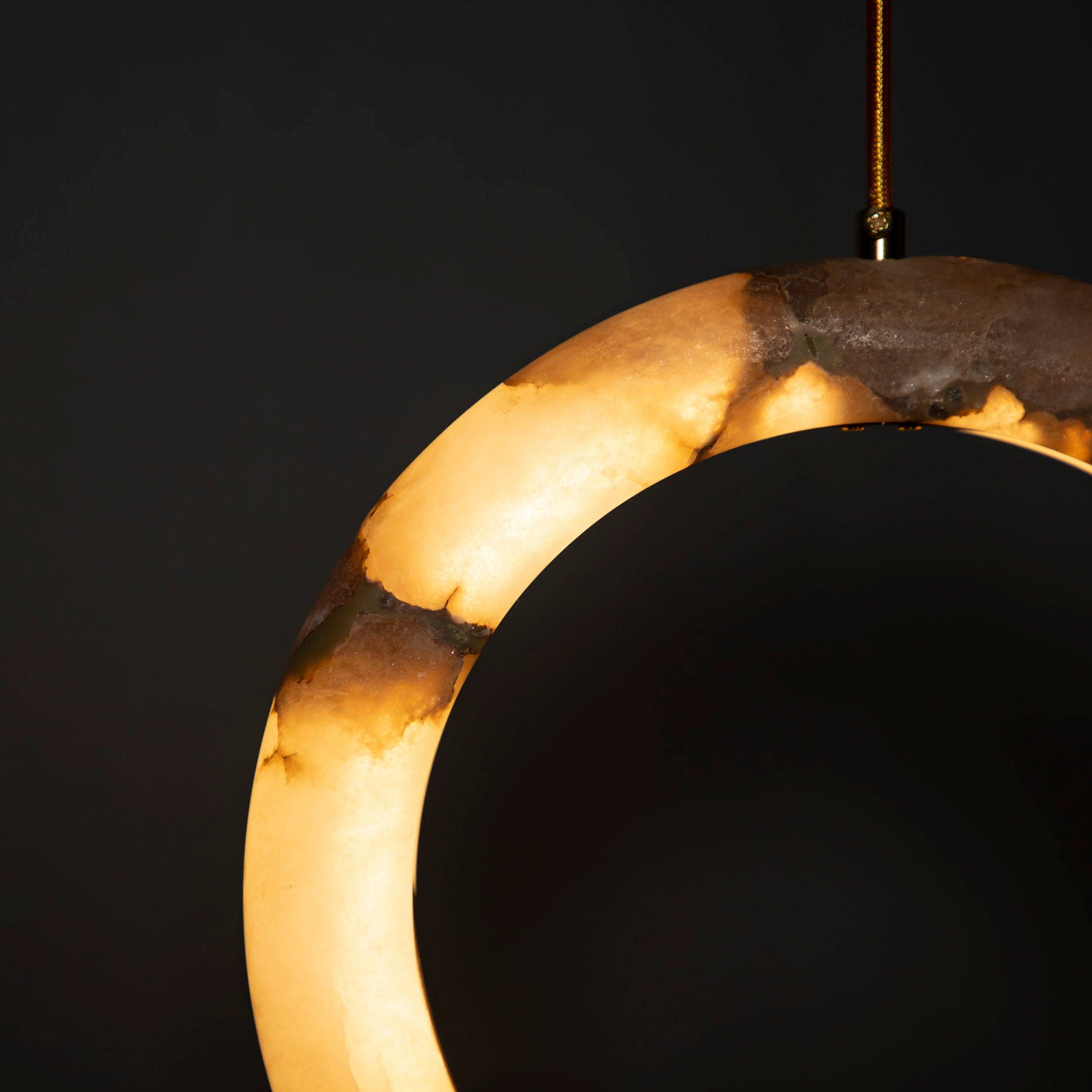 HEKA LIGHTING & TRADING LTD - Wholesale Chandelier/Hanging Light - Handmade Marble Bagel Pendant Lamp, Brass LED Light Chandelier, Housewarming Gift Art Deco Hanging Lighting, Ceiling Lights. MODEL : GAMBA7