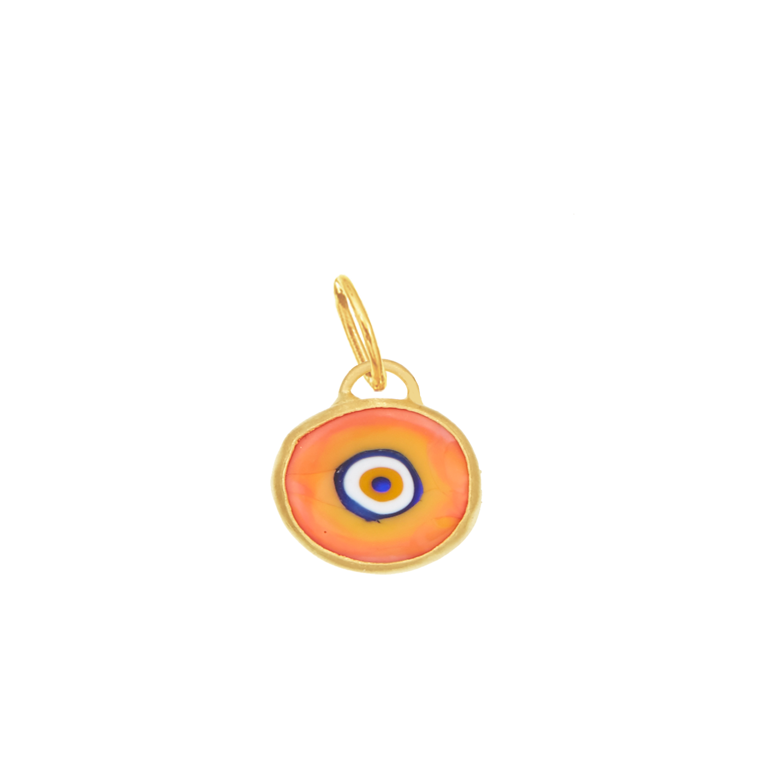Juju Supply Co. - Wholesale Pendant/Charm Necklace - Orange Protection JuJu Eye in 24K Gold20
