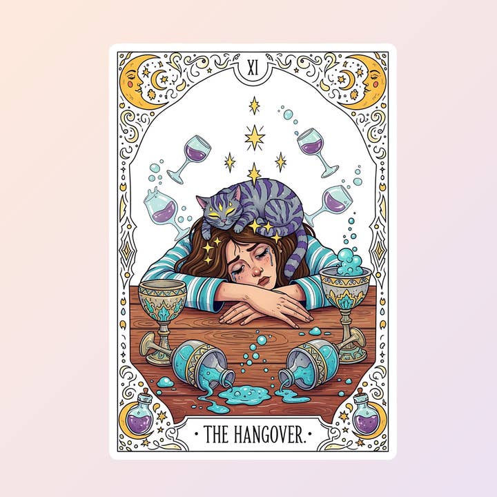 The Hangover Tarot Card Stickers, Funny Stickers for wholesale by Sorry Not Sorry Co
