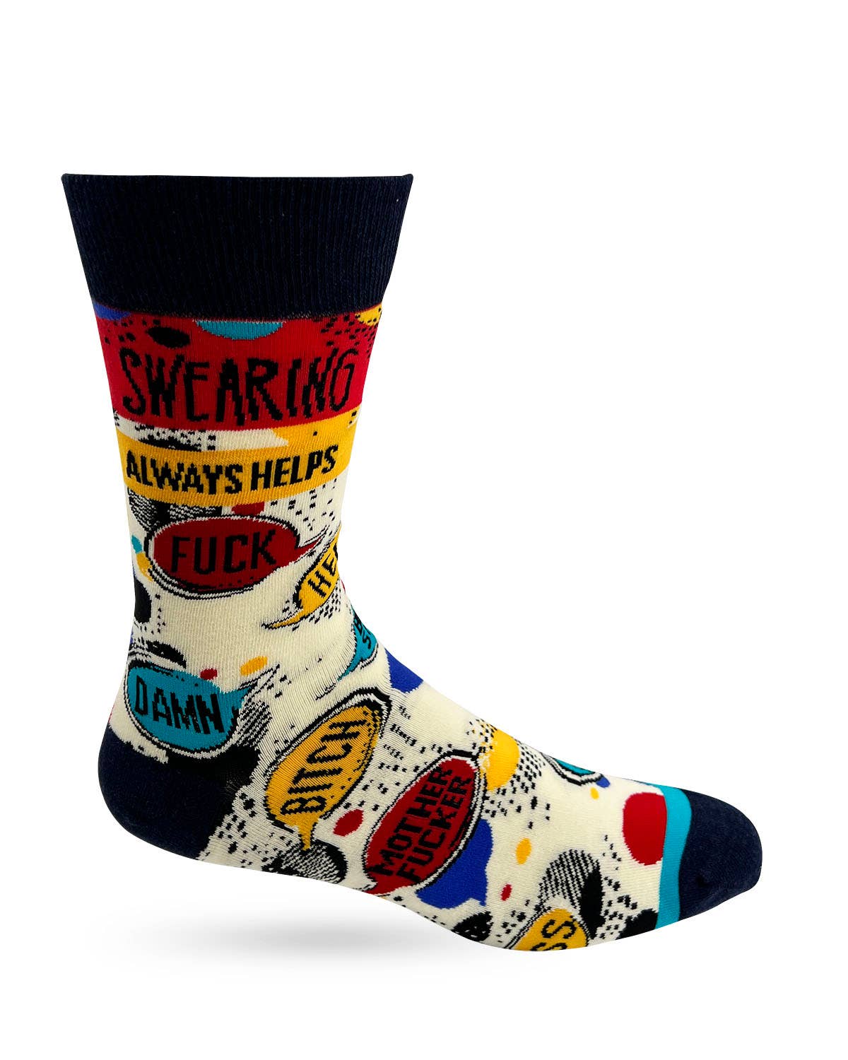 Fabdaz - Wholesale Socks - Men's - Swearing Always Helps Men's Novelty Crew Socks1