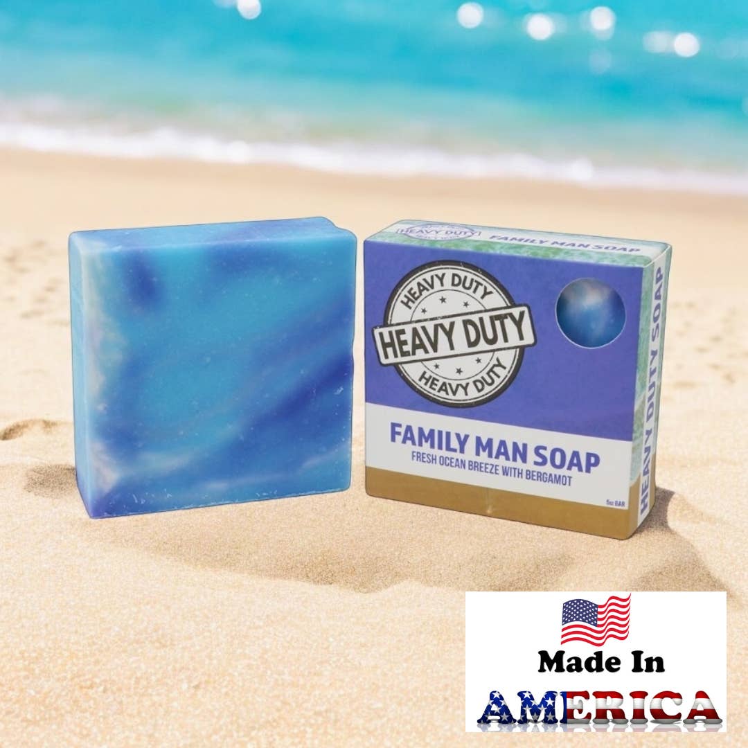 Seriously Shea - Wholesale Bar Soap - Men's - Holiday Mens Family Man Soap | Ocean Breeze & Bergamot