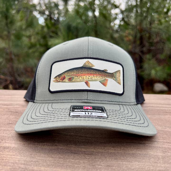 208 Tees - Wholesale Trucker Hat - Men's - Rainbow Trout Fishing Hat - Richardson Loden Green/Black