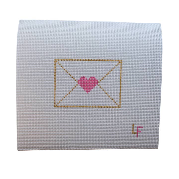 La Fete Needlepoint – Engroshandel Broderitilbehør – Kærlighedsnotat Håndmalet Broderilærred