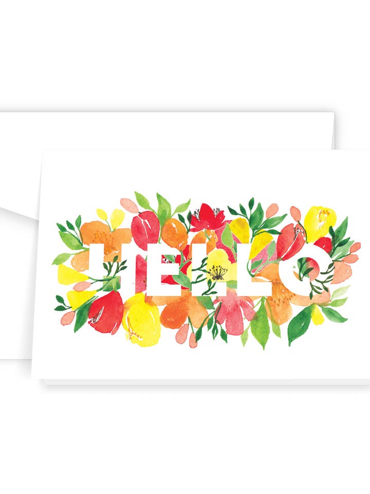 Hello Greeting Card for wholesale by Ellen Walsh Designs