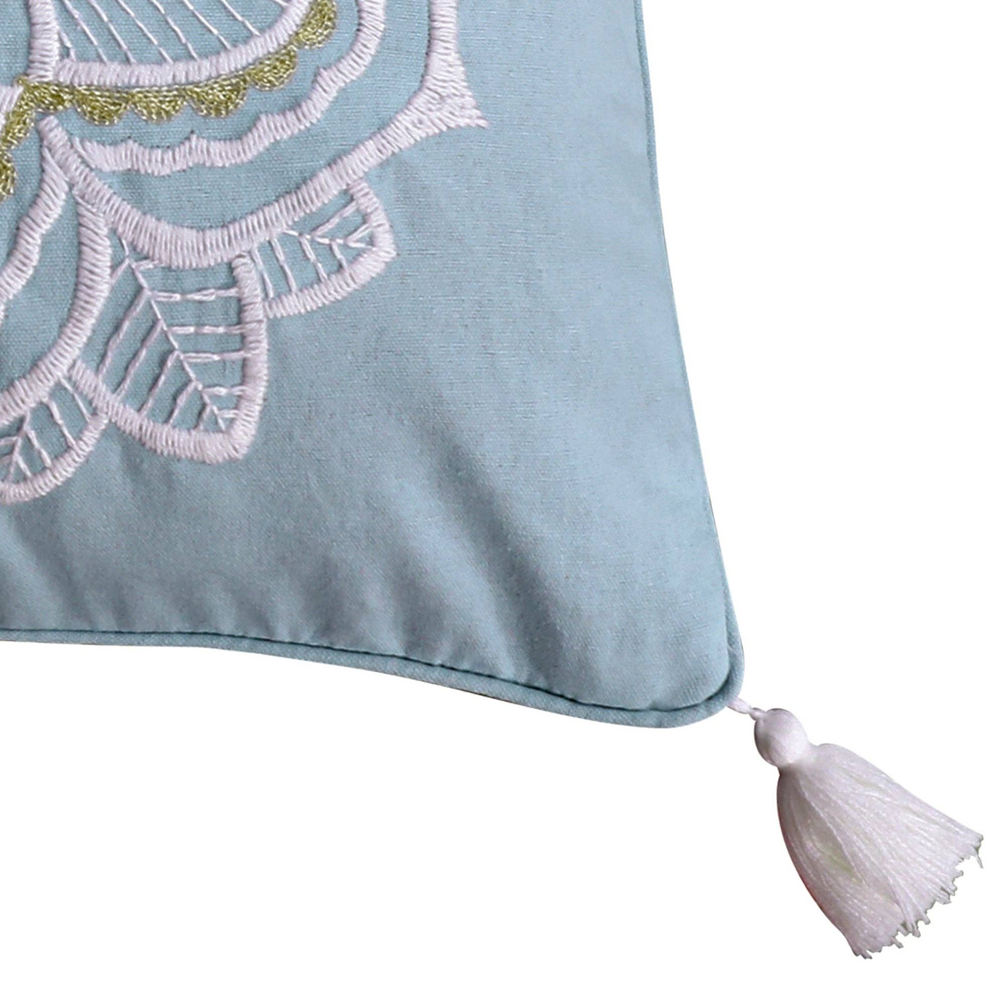 Levtex Home - Wholesale Throw/Decorative Pillow - Angelica Linen Medallion Tassel Pillow3