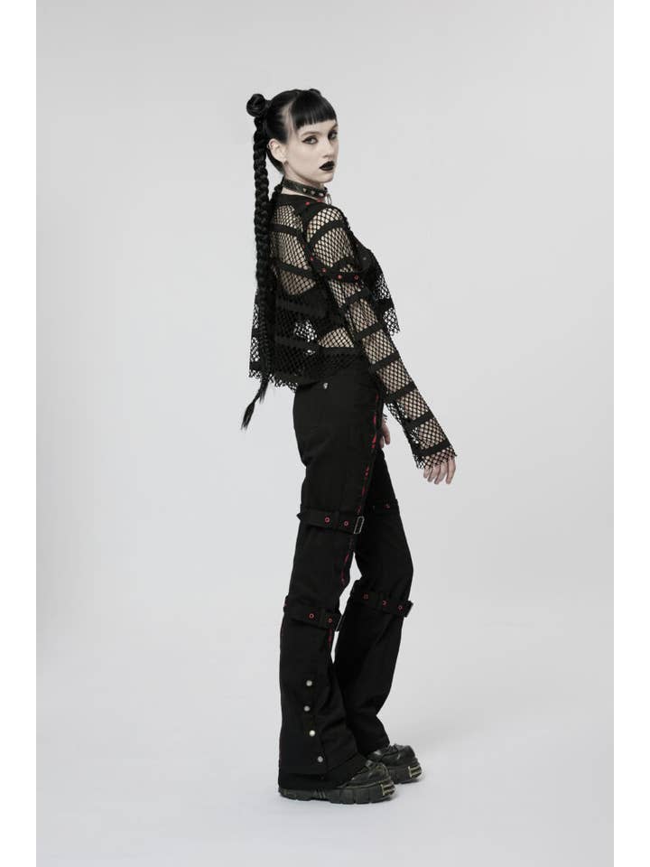 Noir WT761 - T-shirt punk en maille ample en vente sur Faire