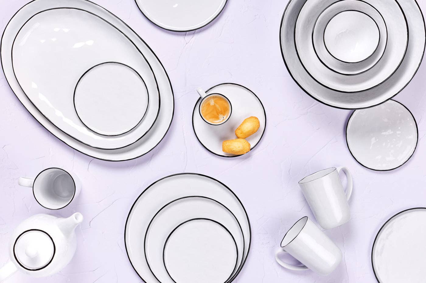 Björn - Vente Bol de service - Saladier PURE Ø24cm et Ø30cm - 2 pièces - Blanc Neige6