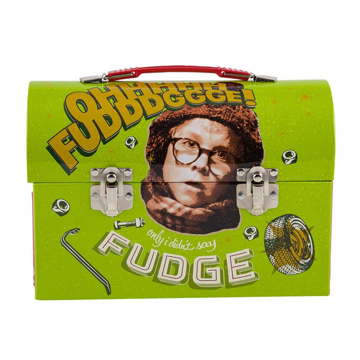 Deluxe Import Trading - Wholesale Money/Piggy Bank - Tin Box Company A Christmas Story Oh Fudge Carry Tin Tote