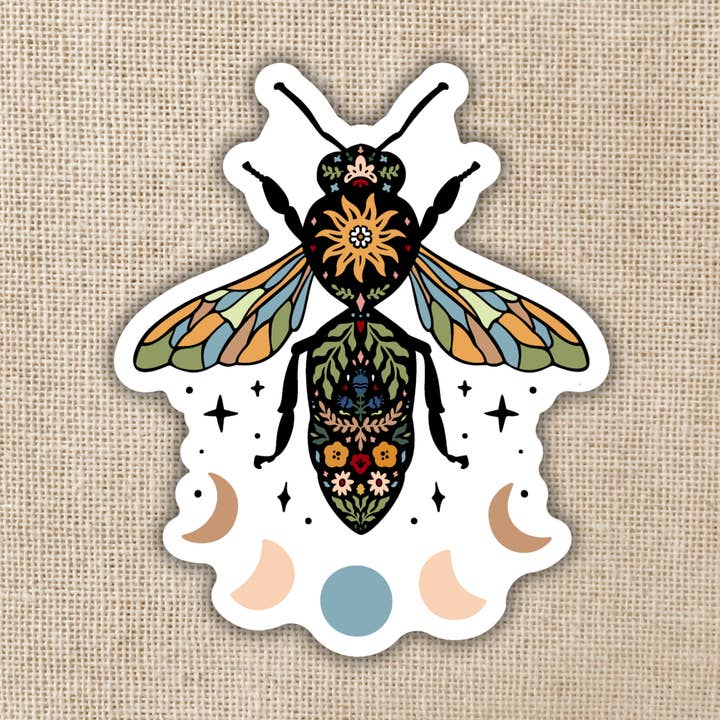 Magical Bee Sticker, 3-inch for wholesale by Kingdom of Threads
