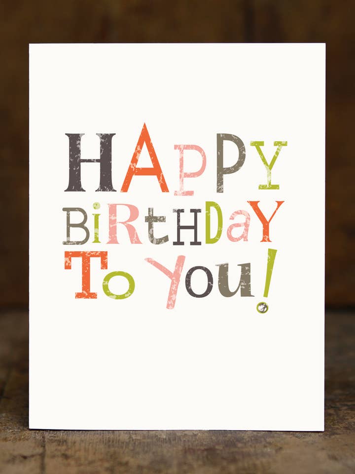 Carte d'anniversaire - Éclat de cristaux Swarovski pour la vente par Sugarhill Card Co