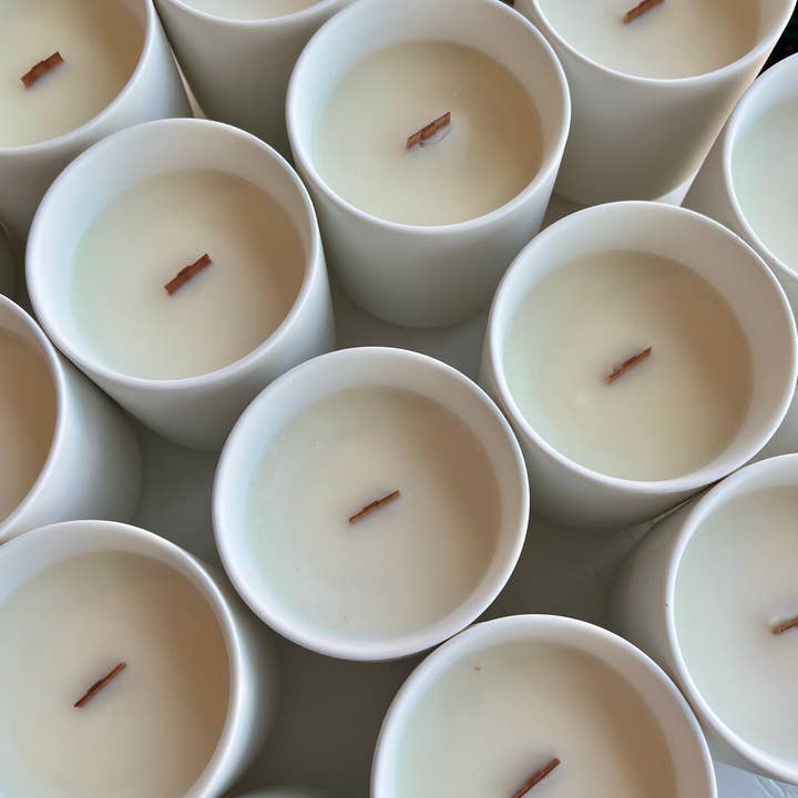 Rayne Refillery - Wholesale Jar/Filled Candle - The Granite Vessel - Coconut Soy Wax Candle2