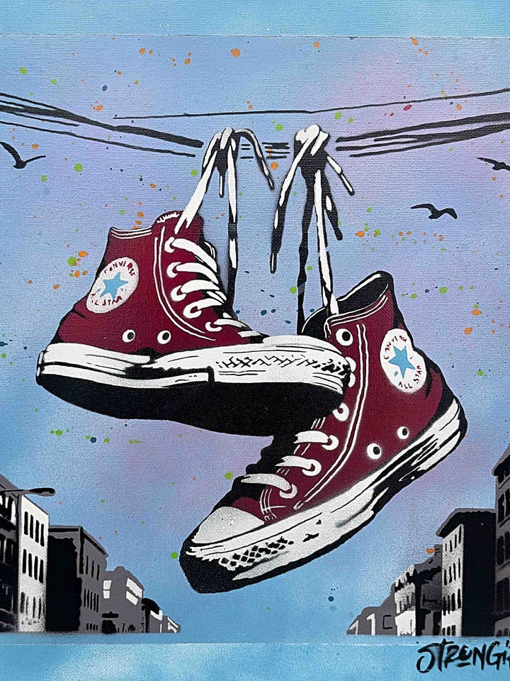 Boligindretning, Vægkunst, Gaver til ham - "Hangin' Chucks" Prints for engroshandel hos Art For Dudes