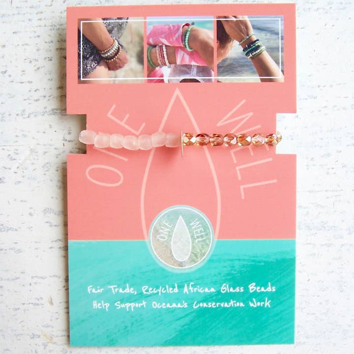 Pulsera elástica One Well - Arena de playa para venta al por mayor de Jo Bird Jewelry