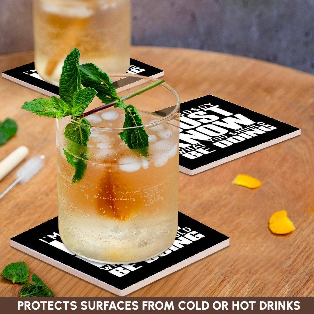 3dRose - Venta al por mayor Posavasos - 3dRose, No soy mandona, solo sé lo que deberías estar haciendo, Posavasos2