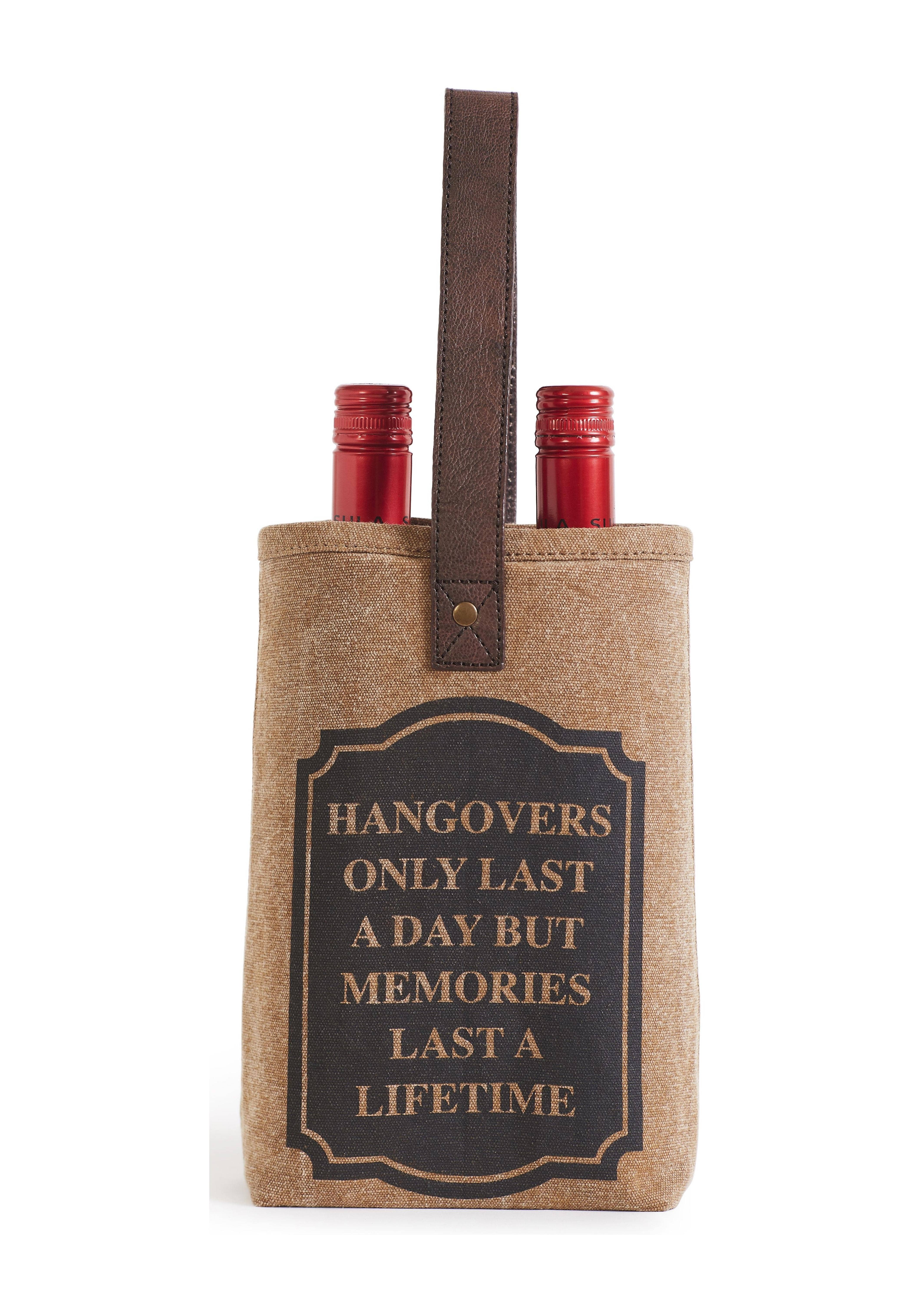 Mona B. - Venta al por mayor Bolsa portavino - Bolsa de vino doble Memories Up-Cycled Canvas M-56213