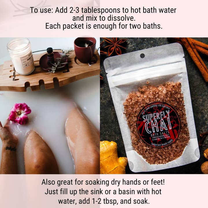 Badgerface Beauty Supply - Wholesale Bath salts - Unique Bath Salts Gift. Chai Bath Salts. Novelty Gifts.2