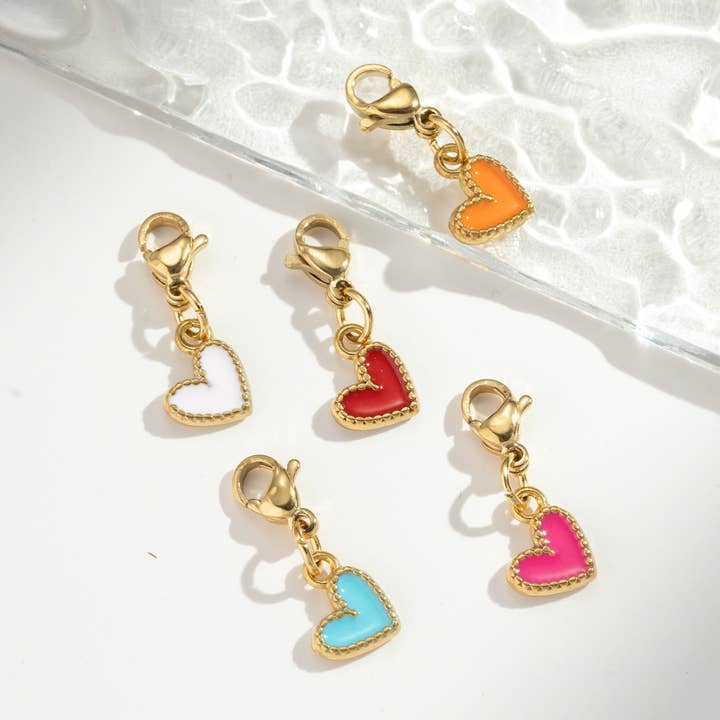 Heart Charm Pendant – Colorful and Elegant Stainless Steel and other Purchase Wholesale schmuck selber machen. Free Returns & Net 60 Terms on Faire trending on Faire.