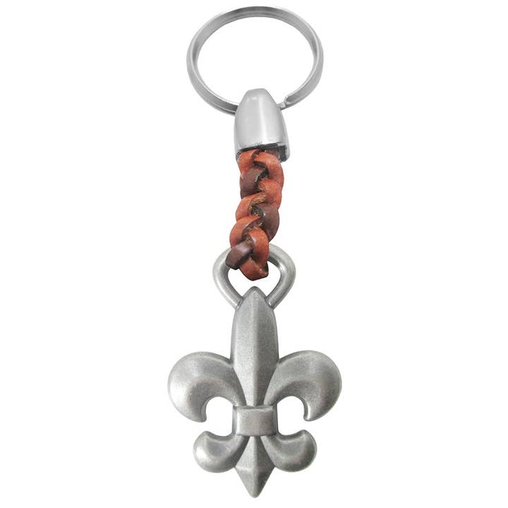 Wholesale ZAMAK FLEUR DE LIS LEATHER KEYCHAIN for your shop – Faire UK