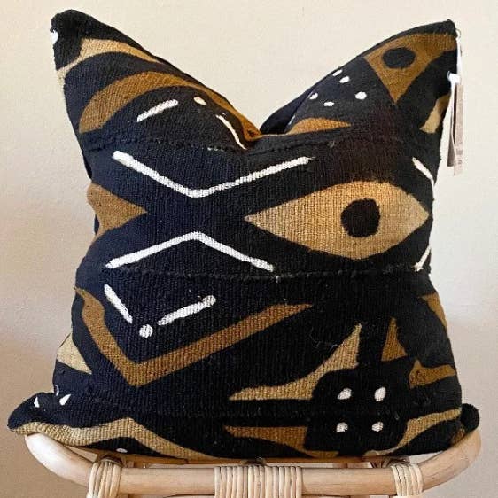 Mahogany Citizen - Wholesale Throw pillow cover - African Global Mudcloth 4 Colorblock Pillow Cover1