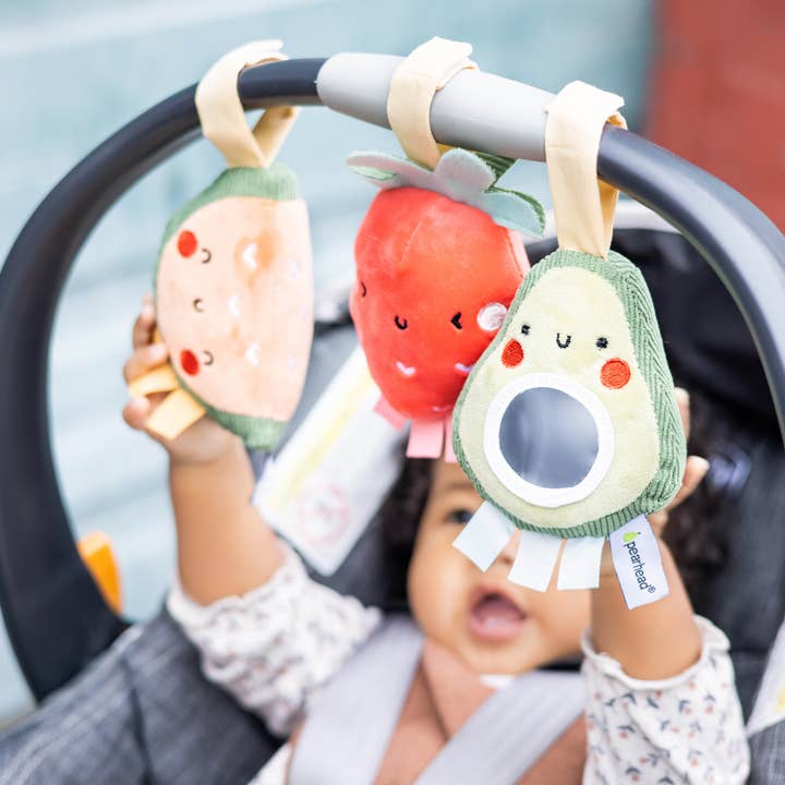 Pearhead - Wholesale Crinkle Tag Toy - Baby - Fruit Stroller Toys, Set of 33