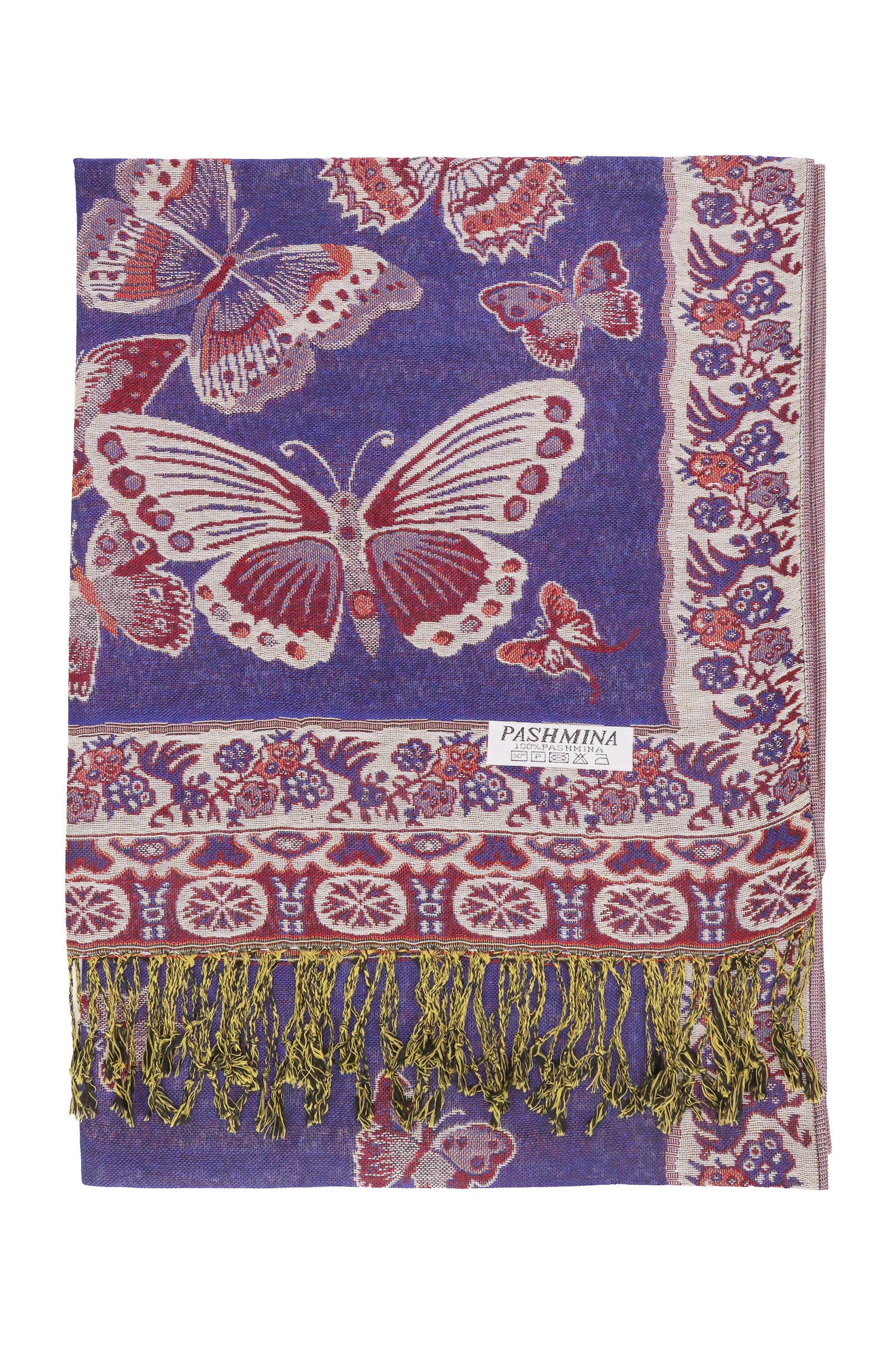 ASSORTED Bohemian Floral Butterfly Pashmina Shawl for wholesale on Faire5