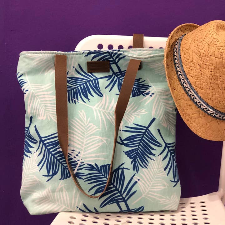 Sac fourre-tout en toile Palm Leaf LB406-Palm pour la vente par Hydestyle London