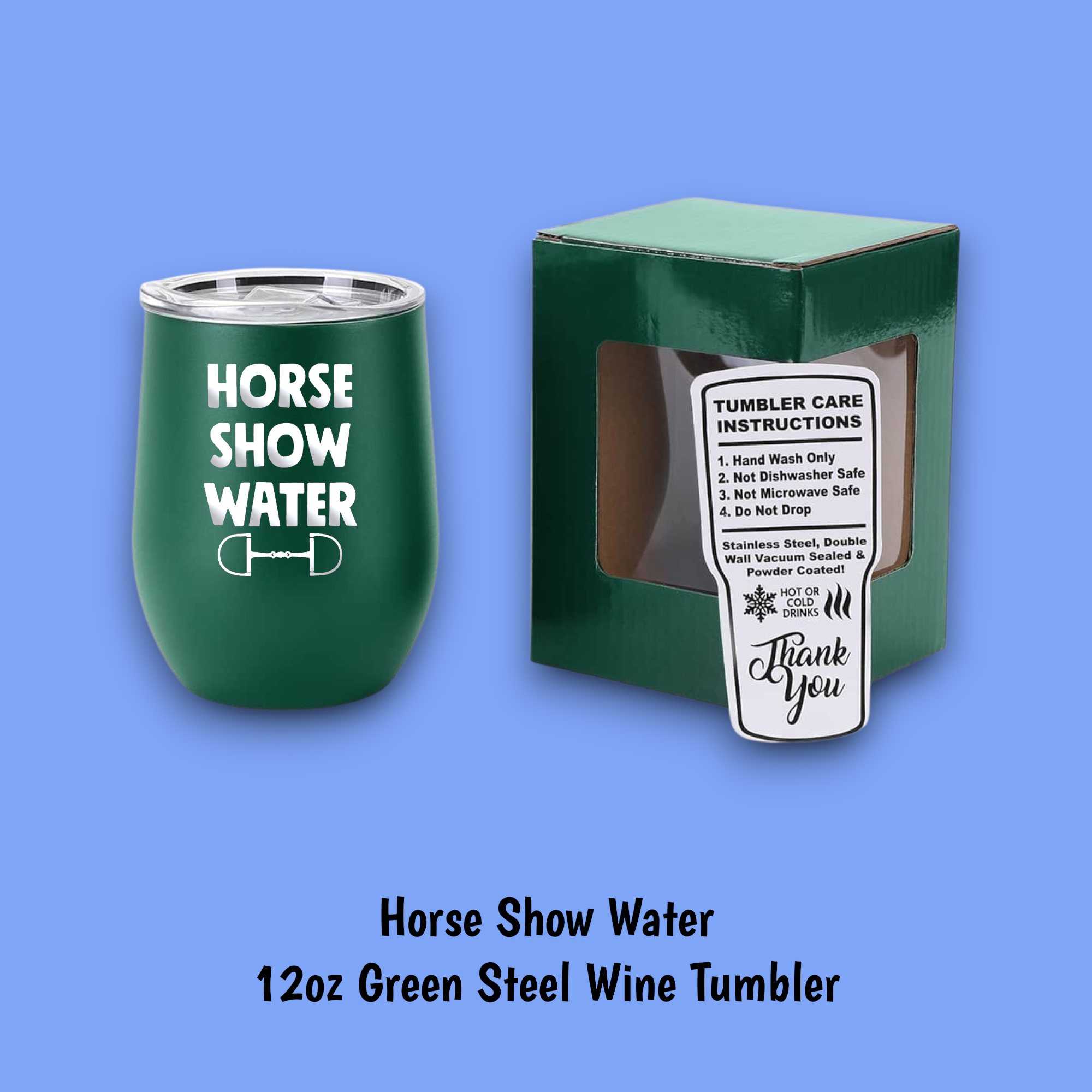 Equine & Design, LLC - Wholesale Insulated Mug/Tumbler - Horse Show Water Steel Wine Tumbler2