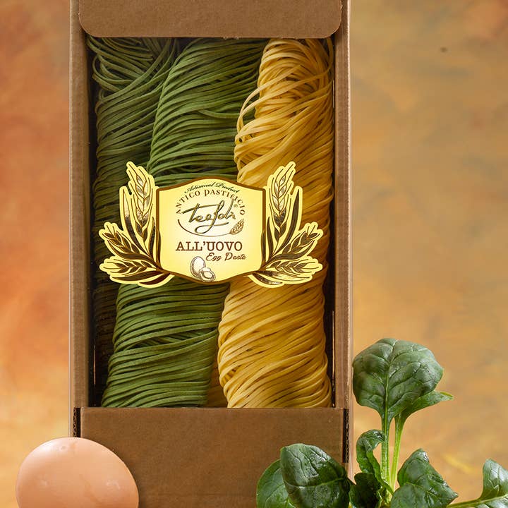 ANTICO PASTIFICIO TEALDI SRL (Tealdi) - Wholesale Pasta - Tagliolini Paglia/Fieno Box 250g