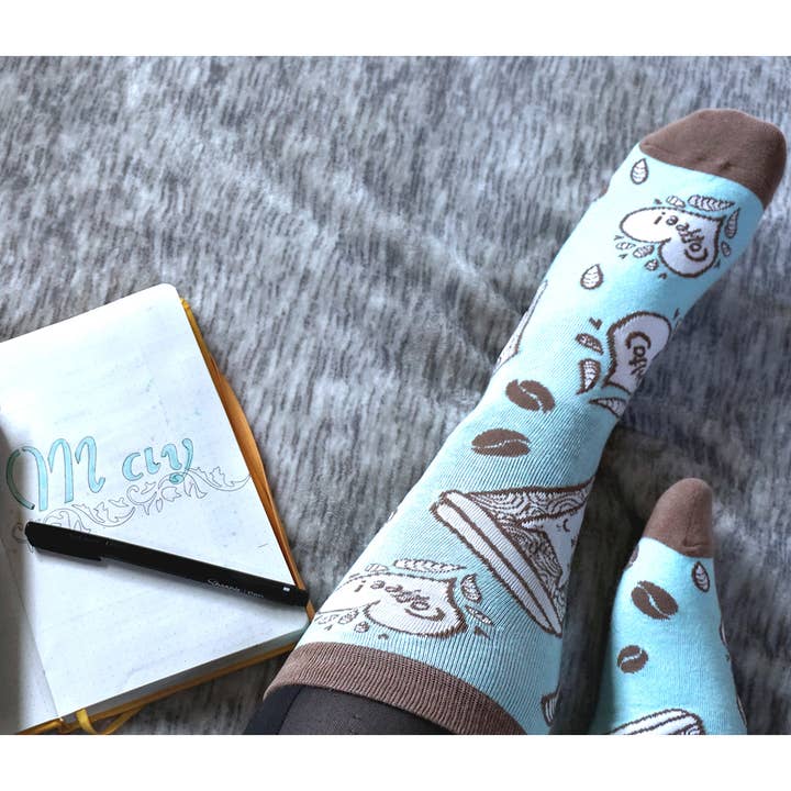 Boogie Toes - Wholesale Socks – Unisex - Coffee Cat - Adult sock - One Hit Wonders - Size M3