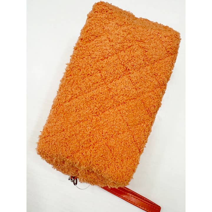 MIX COLOR Soft Plushie Teddy Cloth Light Weight Cosmetic Bag for wholesale on Faire2