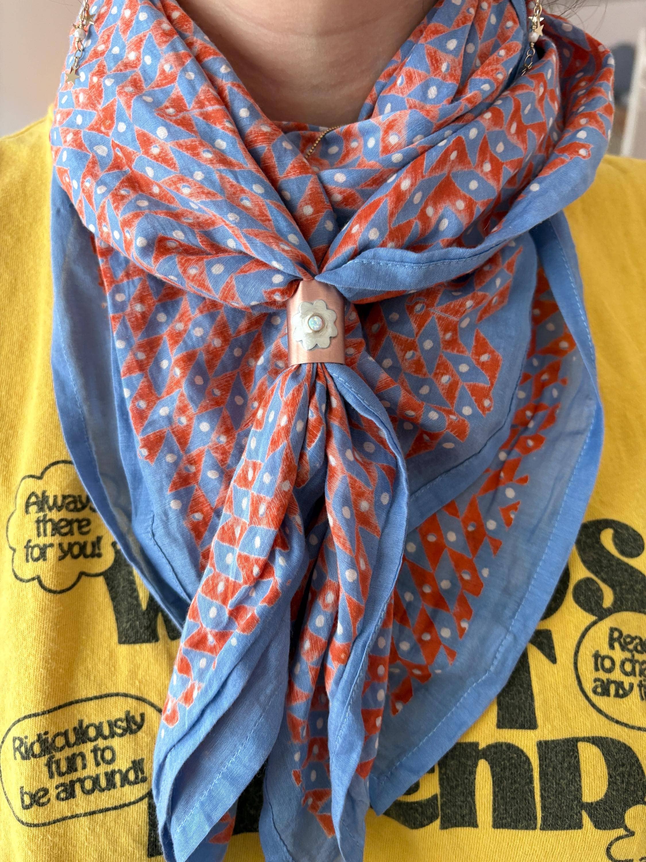 Rachel Pfeffer - Wholesale Scarf clip – Women's - Turquoise or Opal Copper Scarf Slide