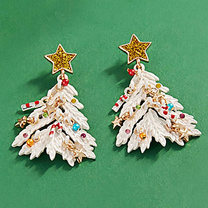 Wona Trading, Inc. - Wholesale Dangle Earrings - Christmas Tree Dangle Earrings