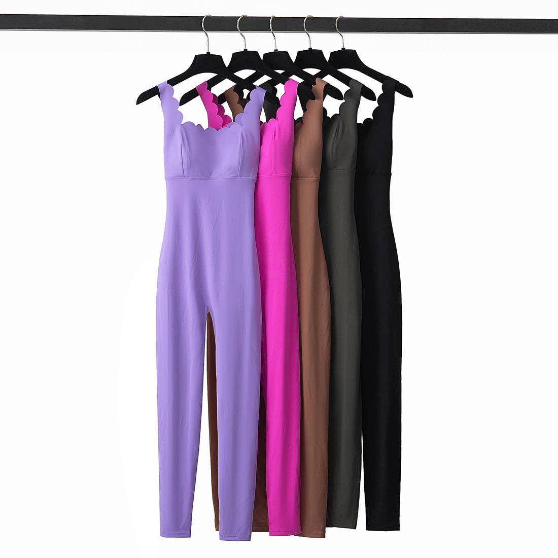 Sodalemon - Wholesale Activewear Set - Women's - Women Wave Shape Fitness Set Yoga Cross Back Jumpsuit2