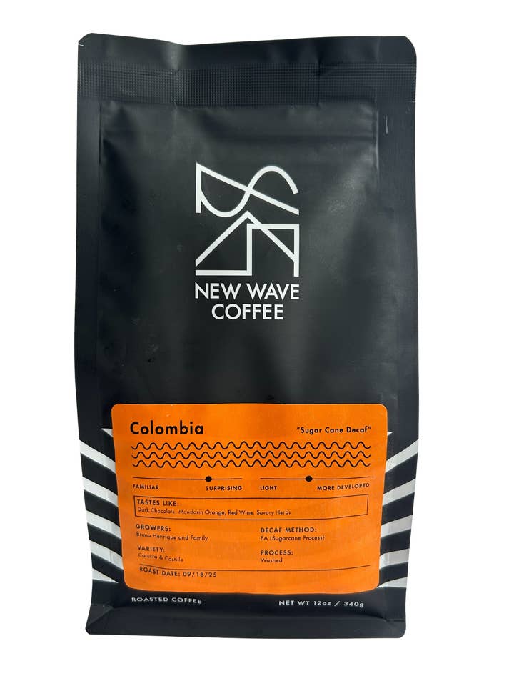 Colombia Sugarcane Decaf for wholesale by New Wave Coffee Roasters
