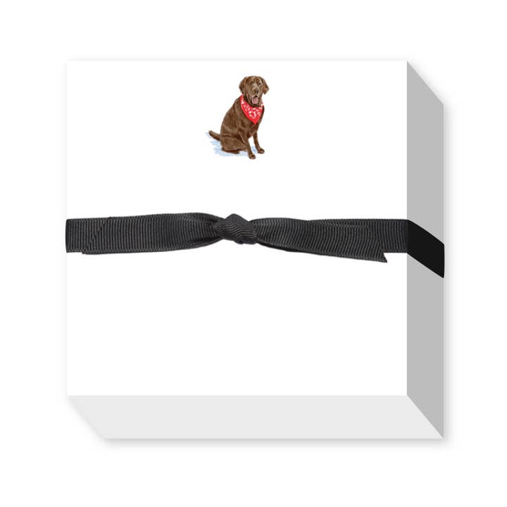 CHOCOLATE LAB CHUBBIE NOTEPAD for wholesale by Donovan Designs