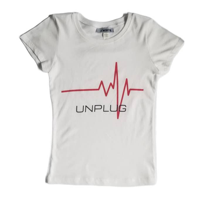T-shirt graphique Unplug (ajusté) pour la vente par J.WHITE Collection
