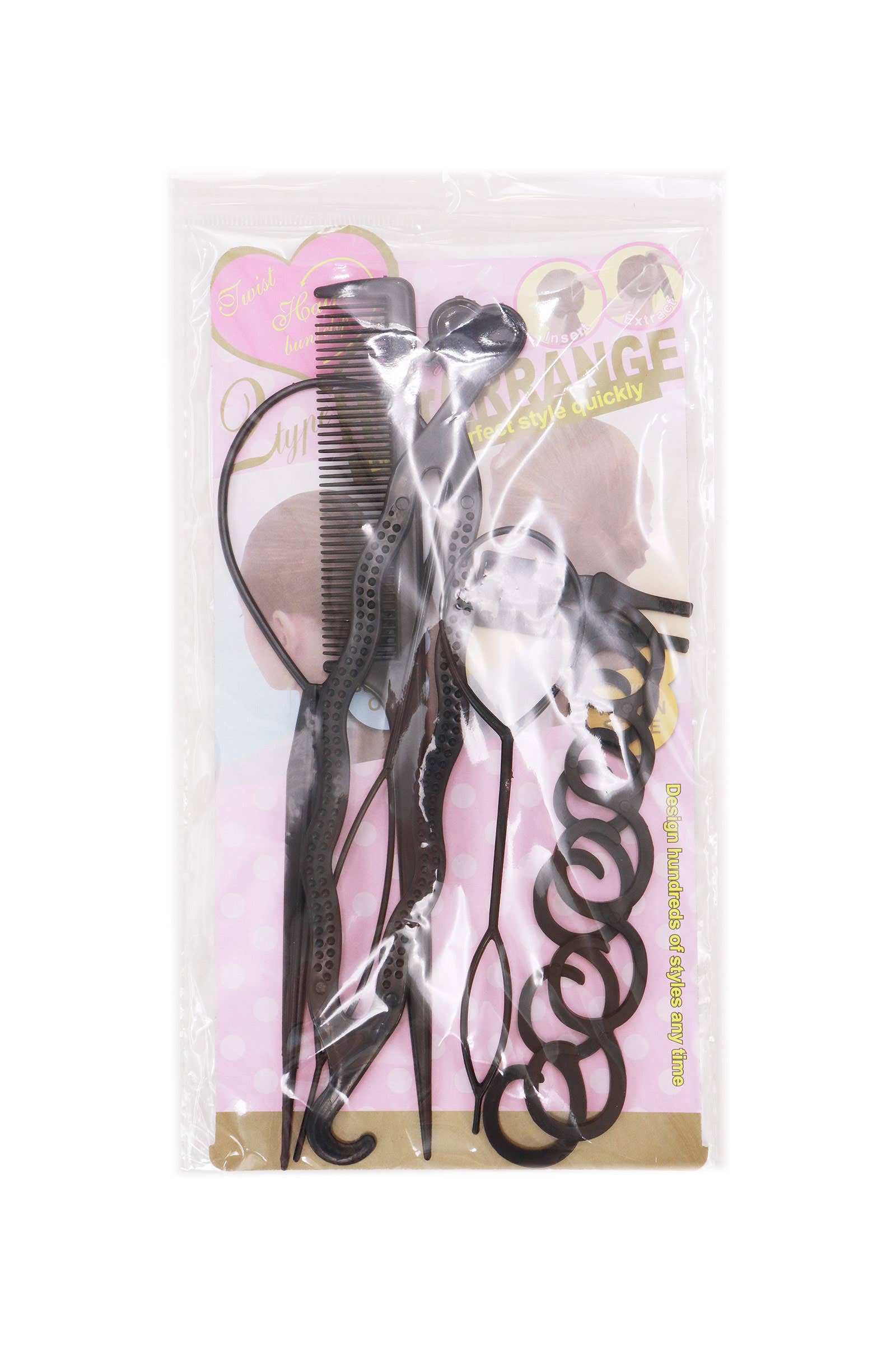 AS SHOWN 7-piece Diy Hair Braiding And Styling Tools Set for wholesale on Faire9